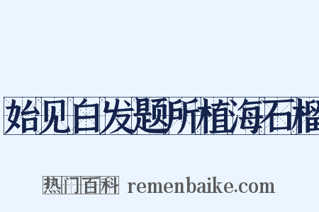 始见白发题所植海石榴是什么意思的图片